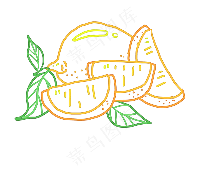 卡通柠檬简笔画