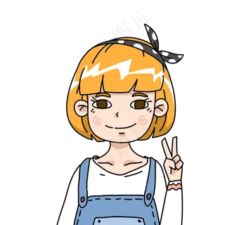 520情侣头像青春元气背带裤小