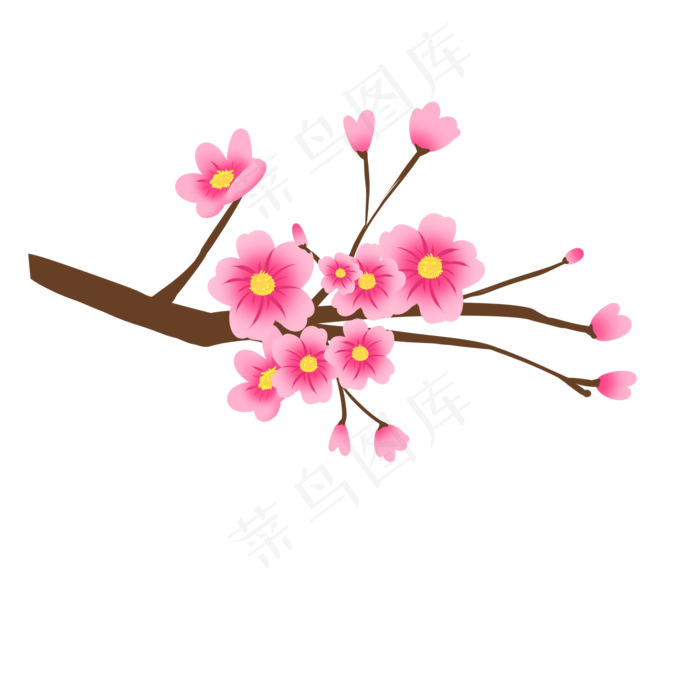 浪漫樱花花满枝头(2150X2150(DPI:299))psd模版下载