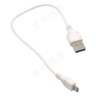 白色usb数据线充电线,免抠元素