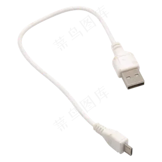 白色usb数据线充电线,免抠元素