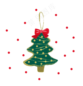 圣诞节圣诞风挂件圣诞树png矢量图,免抠元素