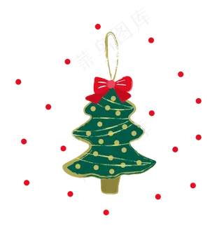 圣诞节圣诞风挂件圣诞树png矢量图,免抠元素