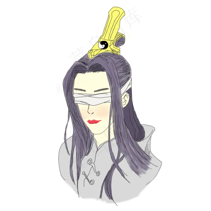 流浪法师笔刷流浪法师蒙眼法师(2000X2000(DPI:96))psd模版下载