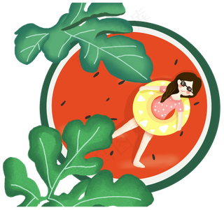 二十四节气大暑躺着的女孩