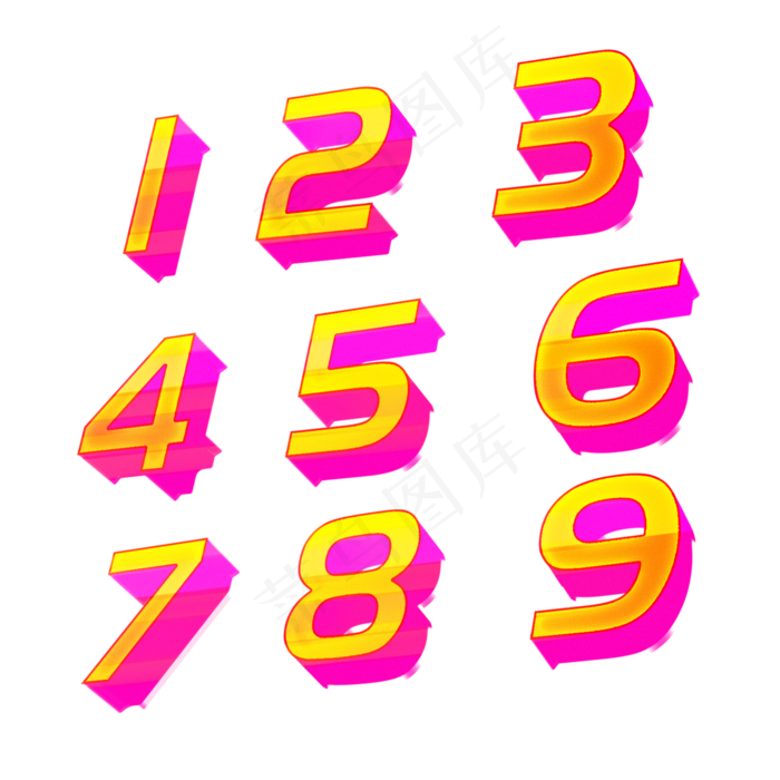 123456789数字字母创意艺术字体设计原创(2000X2000(DPI:150))psd模版下载