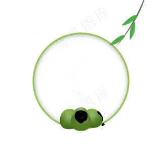 清明节青团主题边框