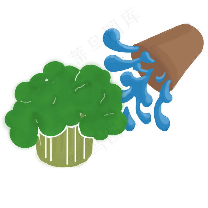 植树节树木手绘插画