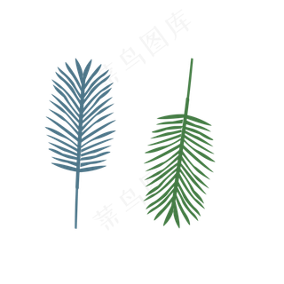 北欧风的长绿叶植物