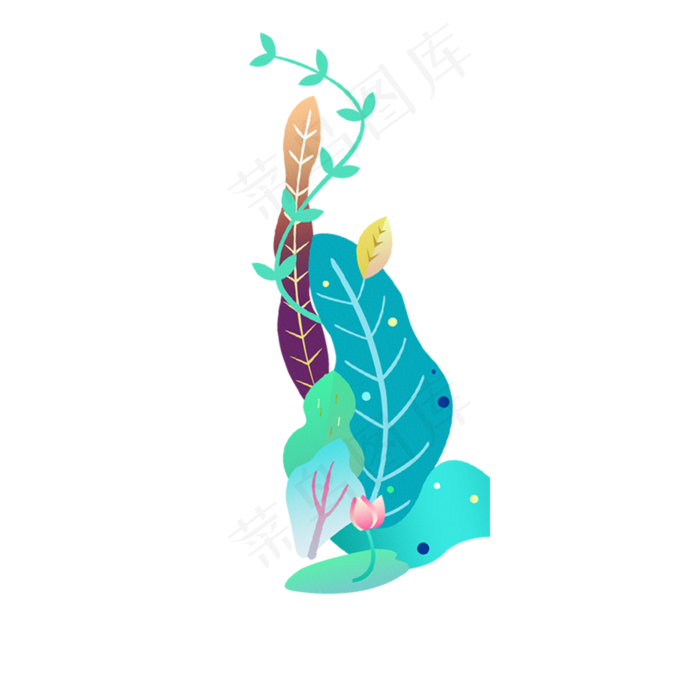 春天植物绿叶下载(2000X2000(DPI:300))psd模版下载