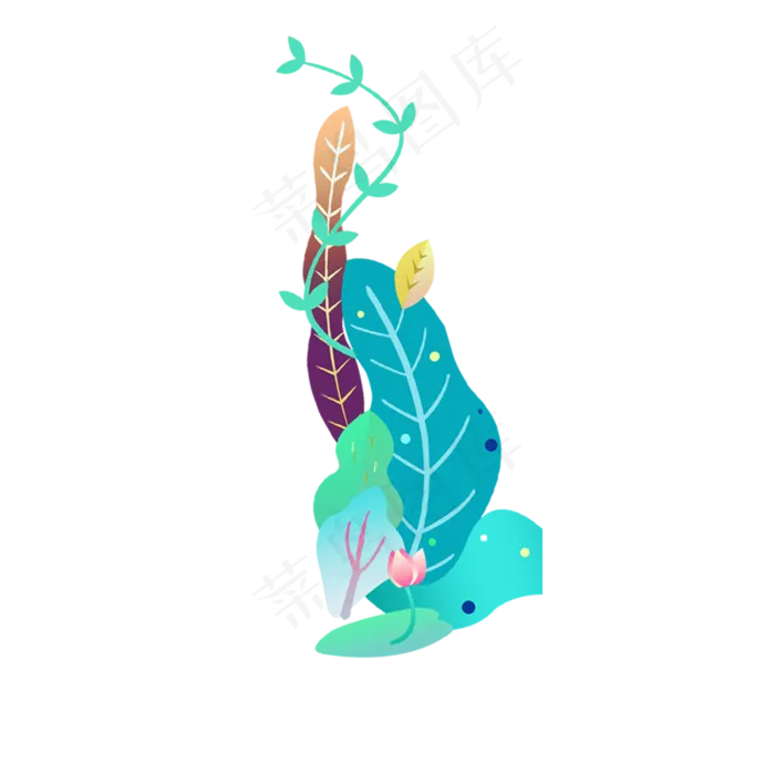 春天植物绿叶下载(2000X2000(DPI:300))psd模版下载