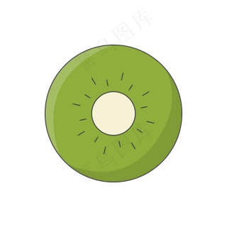 绿色的猕猴桃免抠图
