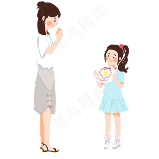 拍手鼓励孩子的妈妈,免抠元素