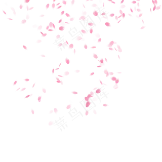 手绘唯美小清新粉色花瓣下载,免抠元素