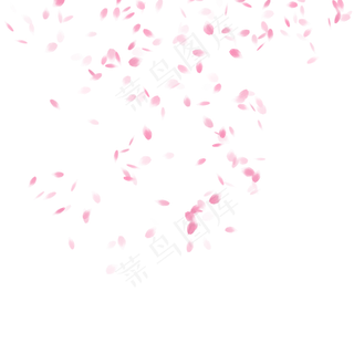 手绘唯美小清新粉色花瓣下载,免抠元素