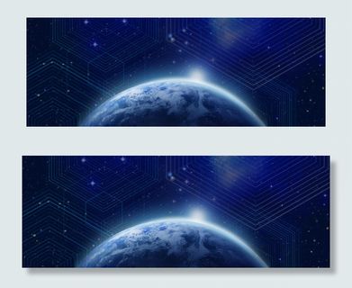 科技科幻商务互联网地球亮光