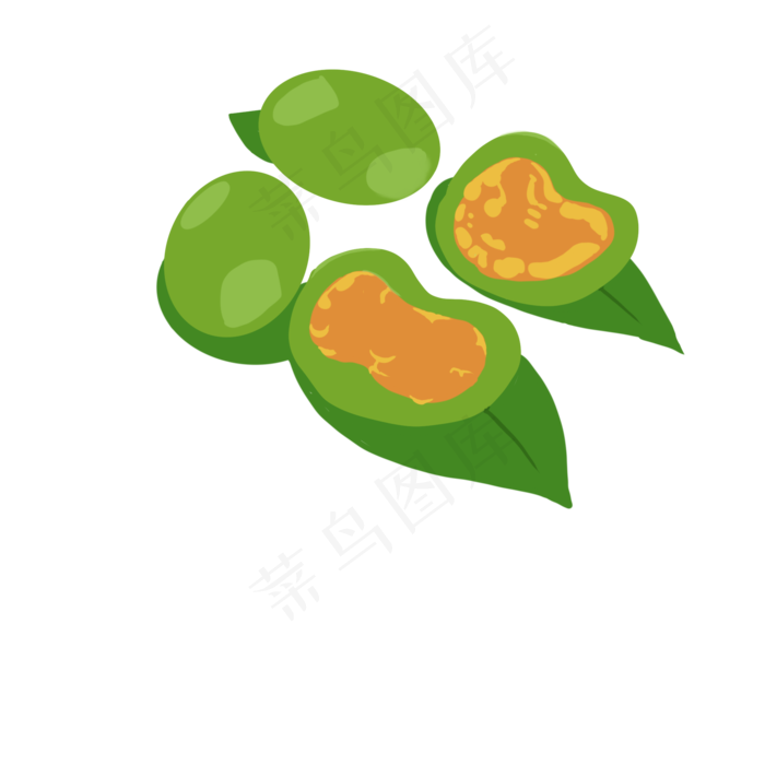 清明节青团装饰素材(2000X2000(DPI:350))psd模版下载