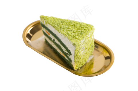 美味抹茶味慕斯蛋糕免抠PNG