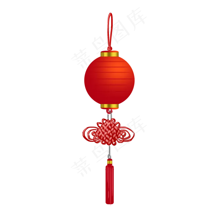 红色的中国结灯笼,免抠元素