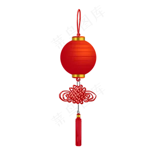 红色的中国结灯笼,免抠元素