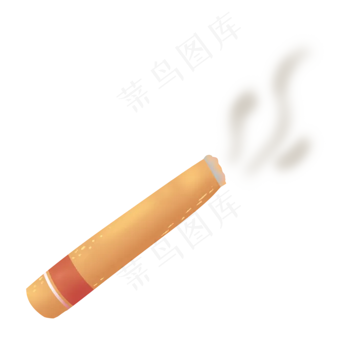 黄色手绘父亲节香烟(2000X2000(DPI:300))psd模版下载