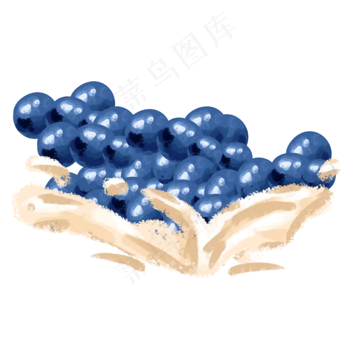 一盘新鲜采摘的蓝莓很多(2000X2000(DPI:300))psd模版下载