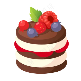 巧克力水果蛋糕
