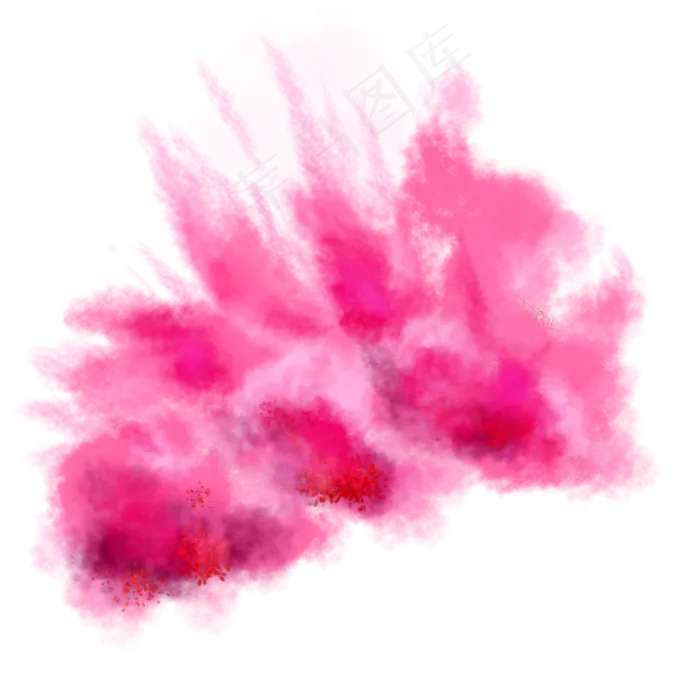 粉末爆炸的烟雾,免抠元素(2400*2400px 72 dpi )