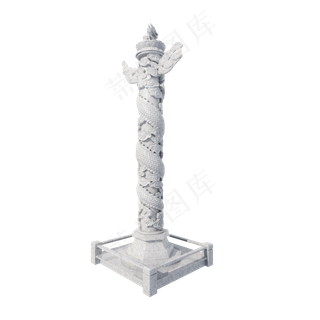 仿真白玉华表png图