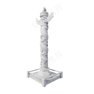 仿真白玉华表png图