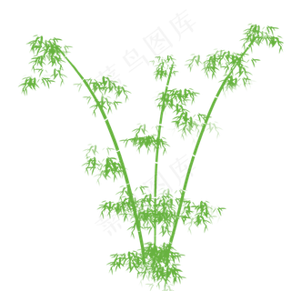 中国风竹子绿色竹子装饰素材
