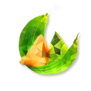 粽子叶粽子时尚立体几何图形多边