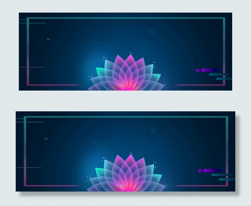 简约科技光感透气莲花背景