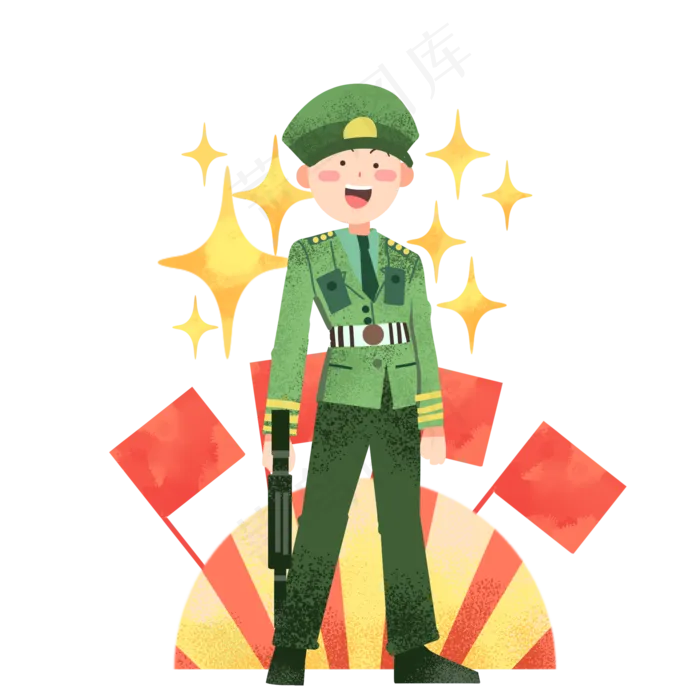 唱国歌解放军(2000X2000(DPI:300))psd模版下载