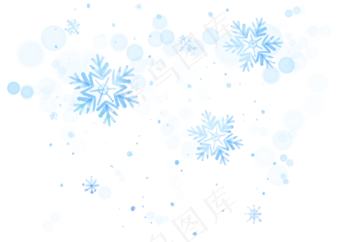 唯美梦幻雪花,免抠元素