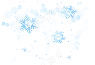 唯美梦幻雪花,免抠元素