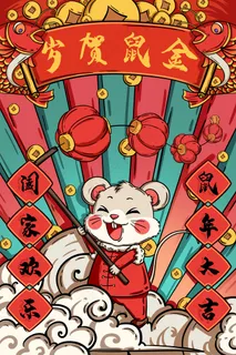 2020金鼠贺岁鼠年大吉