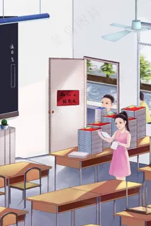 开学季新生报到校园场景 开学季新生报到校园场景