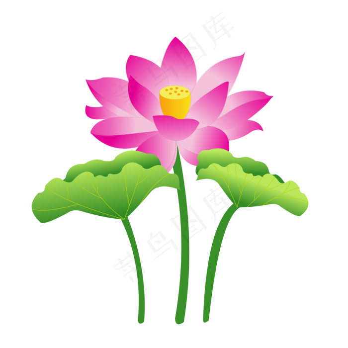 荷花莲花荷叶(2000X2000(DPI:300))cdr矢量模版下载