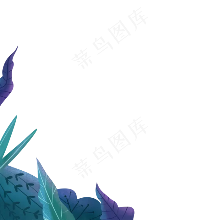 卡通叶子植物免扣图(2000X2000(DPI:300))psd模版下载