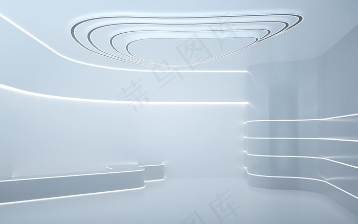 c4d发光线条空间