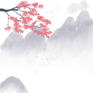 卡通手绘中国风山水