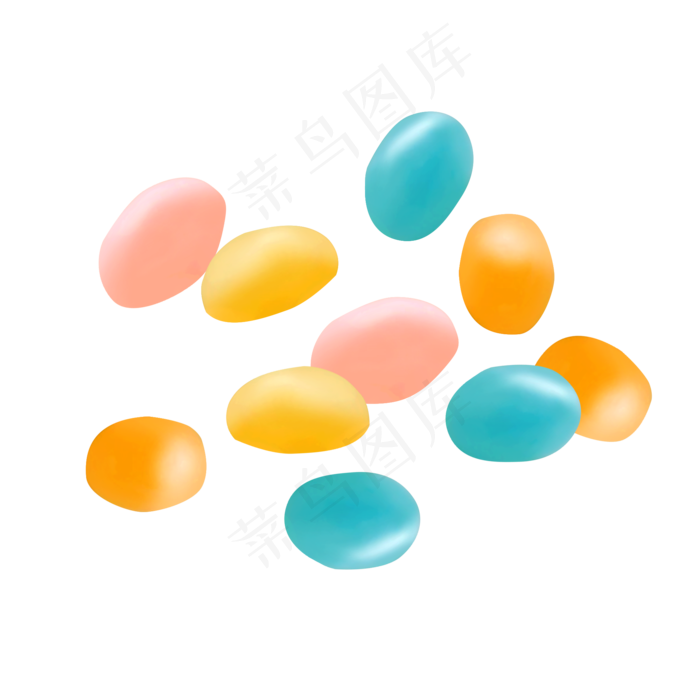 糖果实物糖豆彩色糖粒七彩糖果(2000X2000(DPI:300))psd模版下载