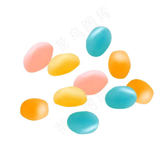 糖果实物糖豆彩色糖粒七彩糖果(2000X2000(DPI:300))psd模版下载