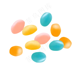 糖果实物糖豆彩色糖粒七彩糖果