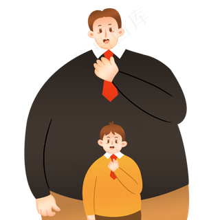 父亲节爸爸与儿子同款领结插图下