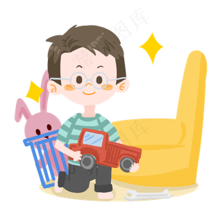 父亲节父亲修理玩具PNG素材