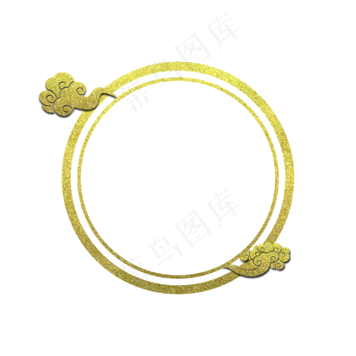 古风烫金祥云圆环