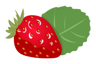 手绘诱人的草莓矢量免抠图