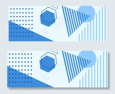 初春上新蓝色扁平banner